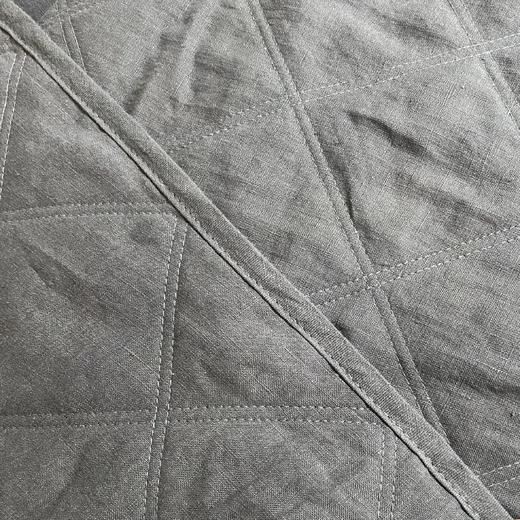菱形格绗缝亚麻被 木炭色Charcoal 商品图4