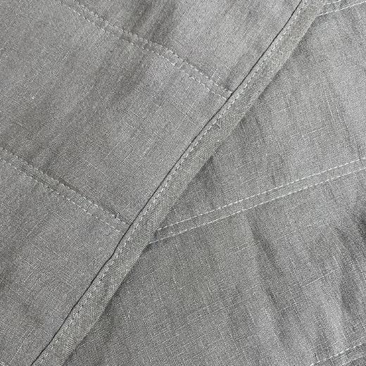 条纹绗缝法国亚麻被 木炭色Charcoal 商品图4
