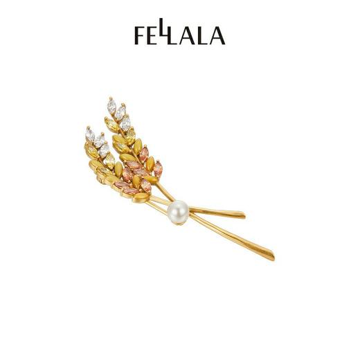 2楼Fellala翡拉拉冬季基础气质优雅胸针女时尚清新麦穗小众设计胸针 款号20WIN309503 吊牌价729 现价692 商品图0