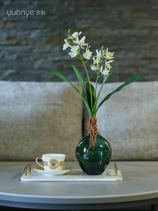 仿真花摆件仿真蝴蝶兰小盆栽假花酒店客厅桌面玄关花卉装饰摆设花 商品图3