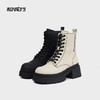和诚行 2022秋冬新款系带厚底增高短筒靴女百搭帅气马丁靴0070533 商品缩略图3