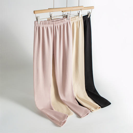 ARN-Y168真丝拉绒保暖针织打底裤女款内穿紧身舒适抗寒秋裤厚款无痕裤 商品图0