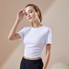 《七夕特惠 不退不换》哈瓦塔亲肤裸感褶皱速干短袖上衣（无胸垫） 商品缩略图9