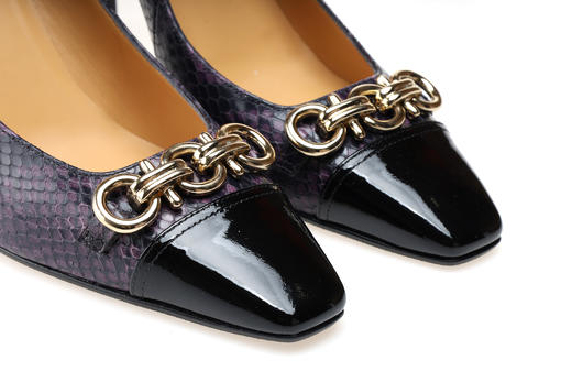 豪麟名鞋奥莱迪嘉女鞋皮鞋羊皮革FW22154P紫色  原价4660元 商品图2