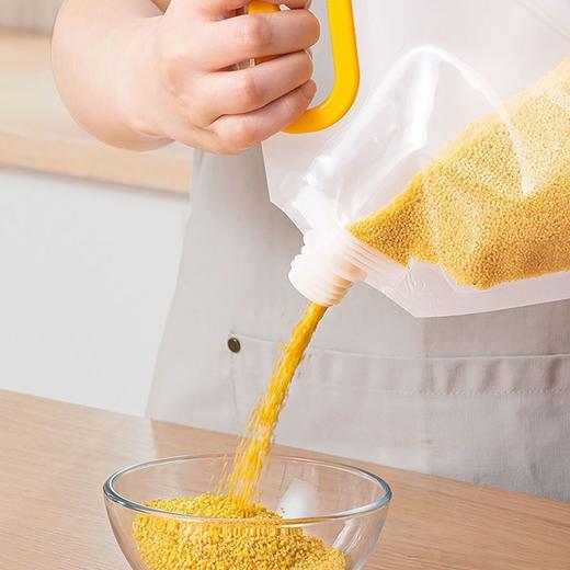 五谷杂粮收纳袋食品级分装大口径自立大米袋子手提吸嘴袋 商品图1