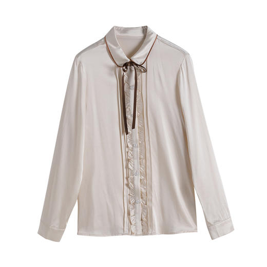 真丝衬衫女士2022年新款秋季时尚洋气小个子法式别致上衣HR-WS20069 商品图4