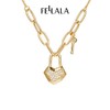 2楼Fellala翡拉拉原创设计锁恋冷淡风项链女时尚百搭个性锁骨链潮 款号922359205 吊牌价599 现价539 商品缩略图0