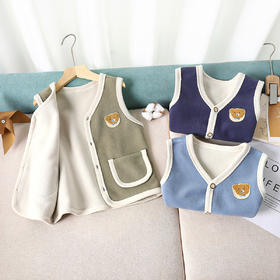 【买一送一！儿童马甲】儿童马甲秋冬双面绒，中小童摇粒绒背心，婴幼儿男女童宝宝内外穿开衫