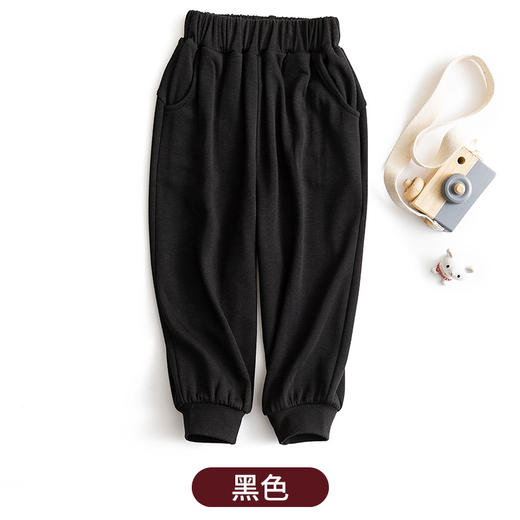 ARN-K130新款儿童裤子男童女童春秋款德绒运动裤冬季保暖休闲裤加厚长裤 商品图7