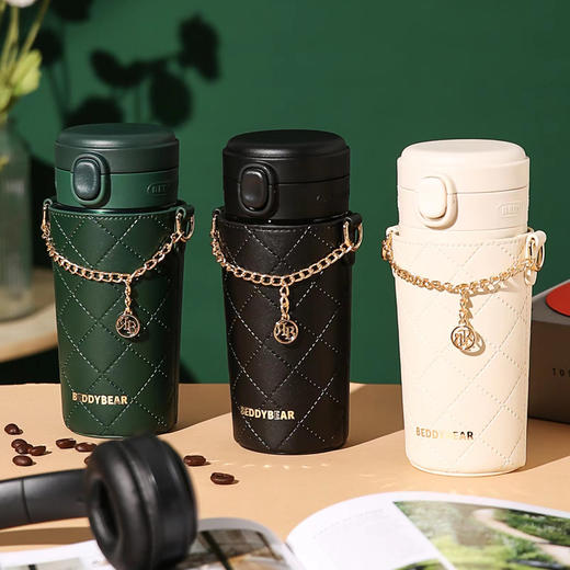 杯具熊弹跳随手保温杯（带杯套）BJX 商品图0