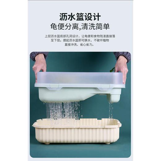 养乌龟专用缸家用龟缸乌龟饲养缸小乌龟专用缸爬台晒台乌龟缸 商品图1