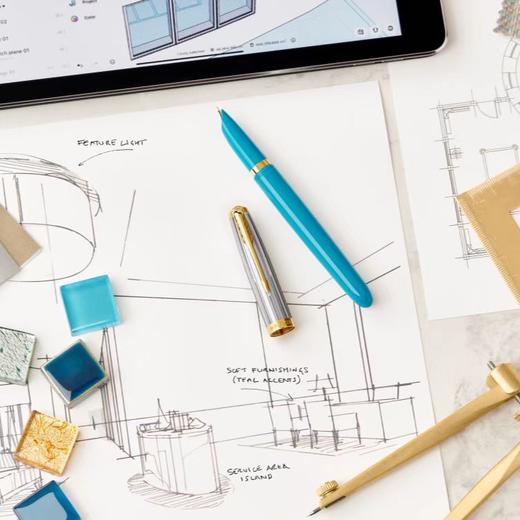 6F PARKER 派克51诺曼底兰金夹墨水笔 商品图0