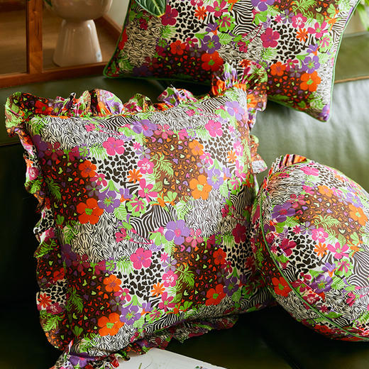 雨林与斑马系列靠包客厅护腰枕 商品图0