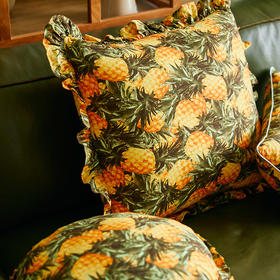 菠萝印花沙发靠包高级感客厅腰枕