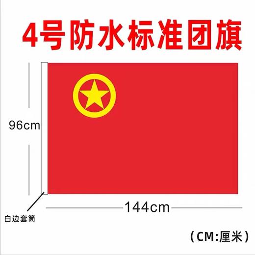 中国共青团团旗标准一号二号三号四号五号纳米防水防晒户外室内团旗悬挂手持装饰1面 商品图10