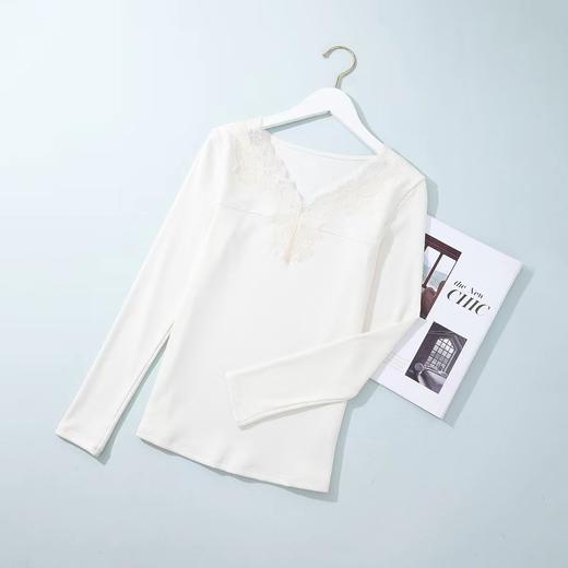 5F 安莉芳22新款蕾丝拼接打底上衣 商品图4