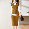 秋季新款，翻领OL风衬衣搭配时尚气质显瘦三件套装HR-WY23039 商品缩略图3