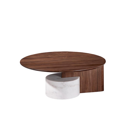 【现代风-CY224茶几】现代风/客厅/北美黑胡桃/实木&大理石 组合茶几 商品图2