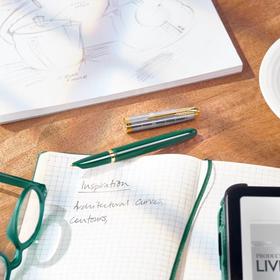 6F PARKER 派克51米切尔绿金夹墨水笔