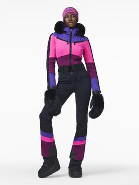 Goldbergh Pearl Jumpsuit Real Fox Fur amethyst 女装 连体滑雪服 狐毛 紫色