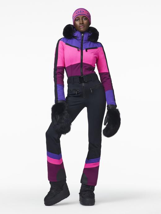 Goldbergh Pearl Jumpsuit Real Fox Fur amethyst 女装 连体滑雪服 狐毛 紫色 商品图0
