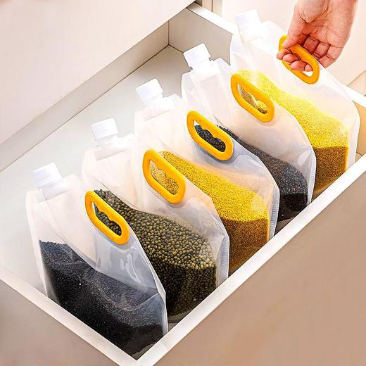 五谷杂粮收纳袋食品级分装大口径自立大米袋子手提吸嘴袋 商品图0