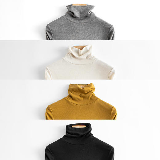 ARN-Y161高领针织真丝打底衫薄款保暖秋冬女修身长袖纯色上衣百搭舒适 商品图1