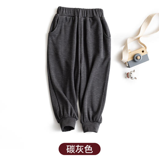 ARN-K130新款儿童裤子男童女童春秋款德绒运动裤冬季保暖休闲裤加厚长裤 商品图6