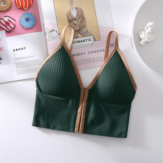 舒适简约，加大码大U美背前开扣内衣吊带背心WLJ 商品图6