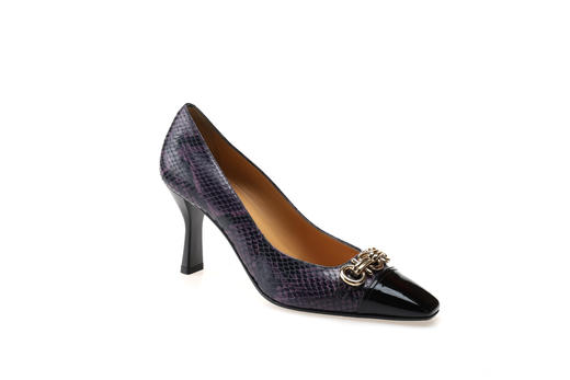 豪麟名鞋奥莱迪嘉女鞋皮鞋羊皮革FW22154P紫色  原价4660元 商品图0