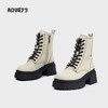 和诚行 2022秋冬新款系带厚底增高短筒靴女百搭帅气马丁靴0070533 商品缩略图2