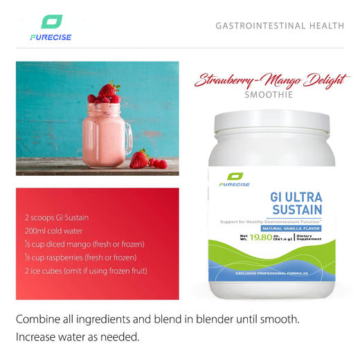 【肠道全效营养支持粉剂】GI Ultra Sustain™ 508.2g 美国功能Doc推荐 肠粘膜健康支持食品 含谷氨酰胺 大米蛋白 益生元 商品图0