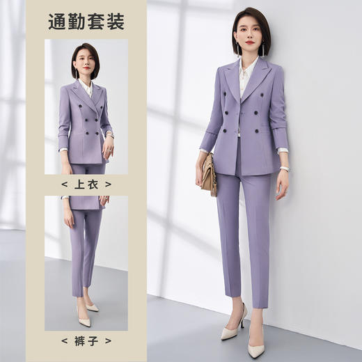 【新品推荐】罗蒙上衣+裤子女式西服套装简约时尚商务百搭两件套女 商品图2