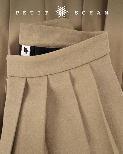 PETIT SCHAN小闪 CLO#122 Autumn dance秋舞 日本进口羊毛混纺面料法式经典压褶百褶裙 商品图14