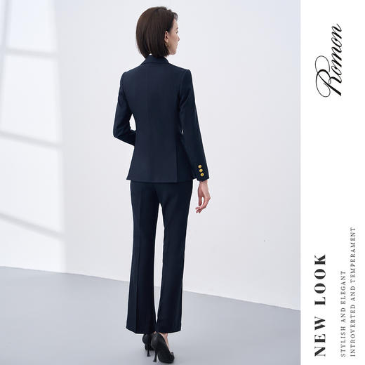 【新品热卖】罗蒙西服上衣+西裤女士西服套装亲肤透气商务两件套女 商品图1
