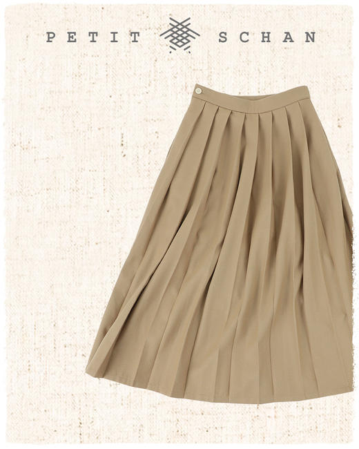PETIT SCHAN小闪 CLO#122 Autumn dance秋舞 日本进口羊毛混纺面料法式经典压褶百褶裙 商品图12