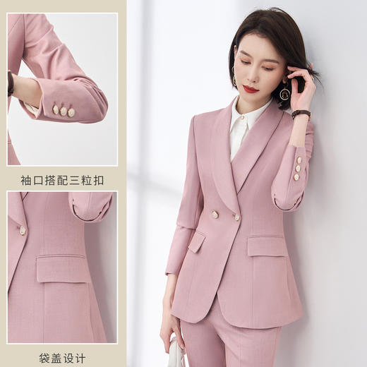 【新品上市】罗蒙西服+西裤女士西服套装时尚商务职业正装两件套女 商品图3