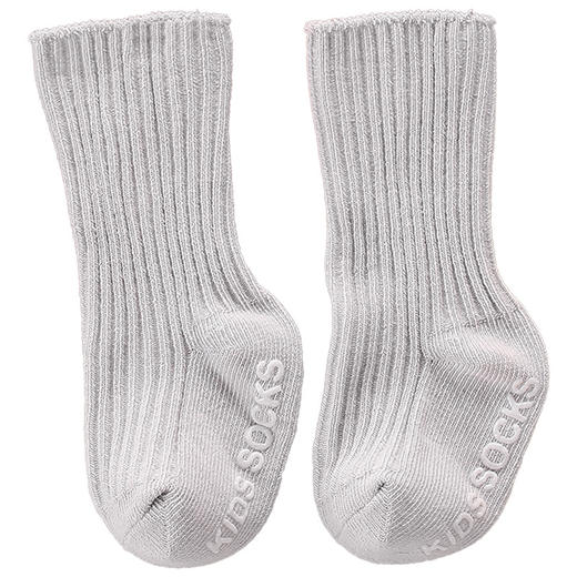 【4双】春夏新款防滑点胶宝宝袜子婴儿高筒无骨松口地板袜儿童堆堆袜 商品图4