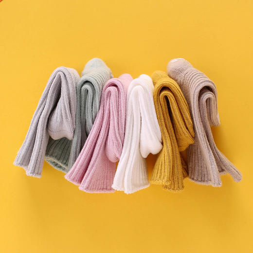 【4双】春夏新款防滑点胶宝宝袜子婴儿高筒无骨松口地板袜儿童堆堆袜 商品图2