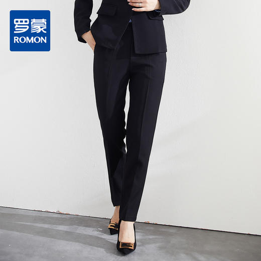 【亲肤显瘦】罗蒙女士西裤商务舒适通勤休闲基础上班职业正装裤子女 商品图0
