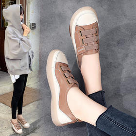 DFS978 时尚气质圆头平底舒适一脚蹬休闲鞋