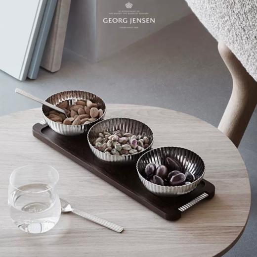 Georg Jensen乔治杰生西餐餐盘不锈钢橡木托盘甜品盘子北欧现代风 商品图2
