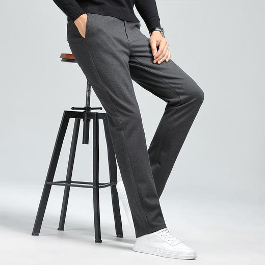 【亲肤舒适】罗蒙春秋新款男士休闲裤上班通勤出差商务日常百搭裤子男 商品图6