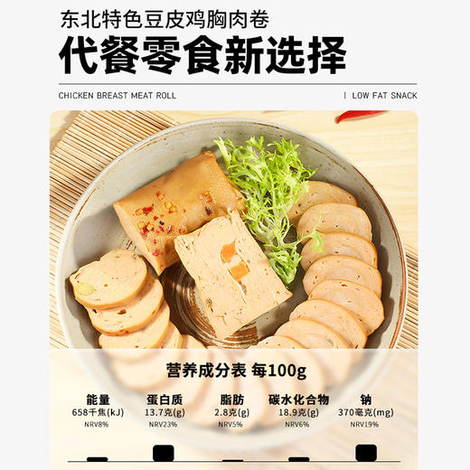 新人复购礼昔日印象豆皮肉卷50g鸡胸肉卷肠高蛋白即食低肉脂代餐减零食轻食品昔日印象 商品图4