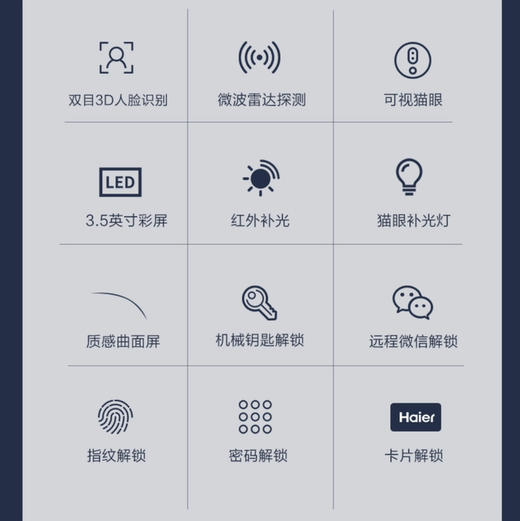 海尔（Haier）指纹锁 HFA-50SV-U1 商品图2