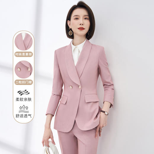 【新品上市】罗蒙西服+西裤女士西服套装时尚商务职业正装两件套女 商品图5