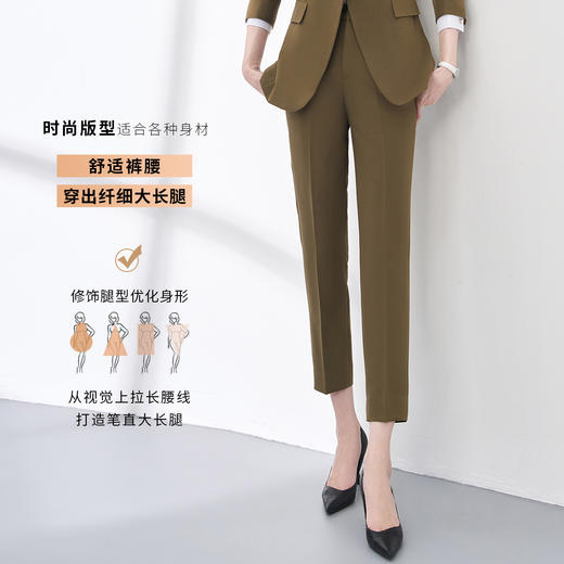 【上衣+裤子】罗蒙春秋双排扣女士西服套装职业OL商务正装两件套女 商品图4