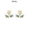 ZEGL设计师花间集系列栀子花朵仿珍珠耳环女森系耳钉925银针耳饰 商品缩略图3