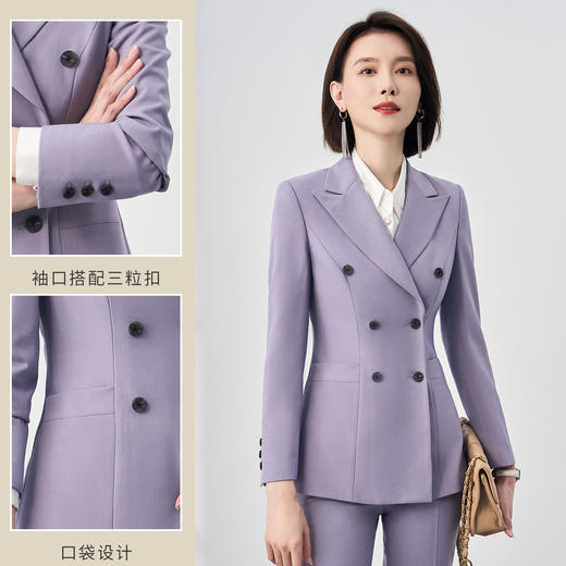 【新品推荐】罗蒙上衣+裤子女式西服套装简约时尚商务百搭两件套女 商品图4