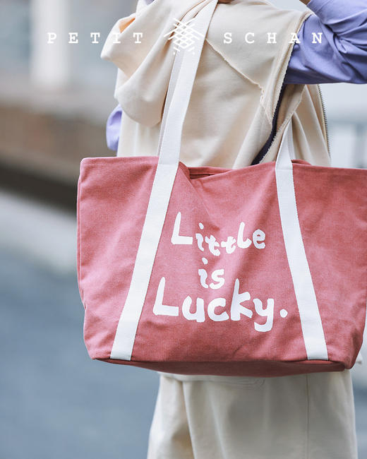 1999积分兑换 PETIT SCHAN小闪 little is lucky 超大容量帆布包 商品图3